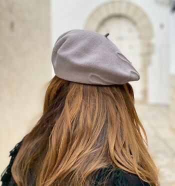 Chapeaux Femme - Béret Valérie Gris Clair Style Parisien 3