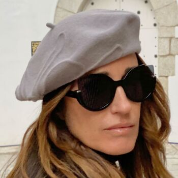 Chapeaux Femme - Béret Valérie Gris Clair Style Parisien 2
