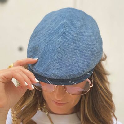 Women's Caps - Frank Blue Jeans Women's Flat Cap