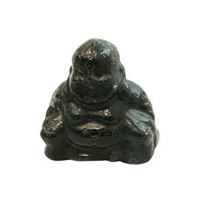 Buda de piedras preciosas, 2,5x2,5x1cm, ágata musgosa