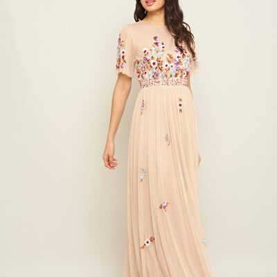 Ahava Floral Sequin Maxi Dress