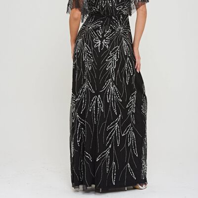 Josephine Black Embellished Maxi Dress