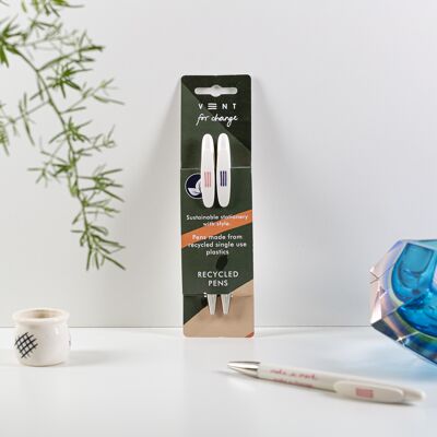 Pens - Recycled Single Use Plastic in Green Ideas Sleeve