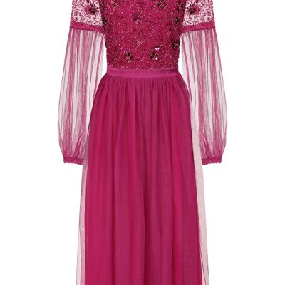 Martha Embellished Bodice Midi Dress
