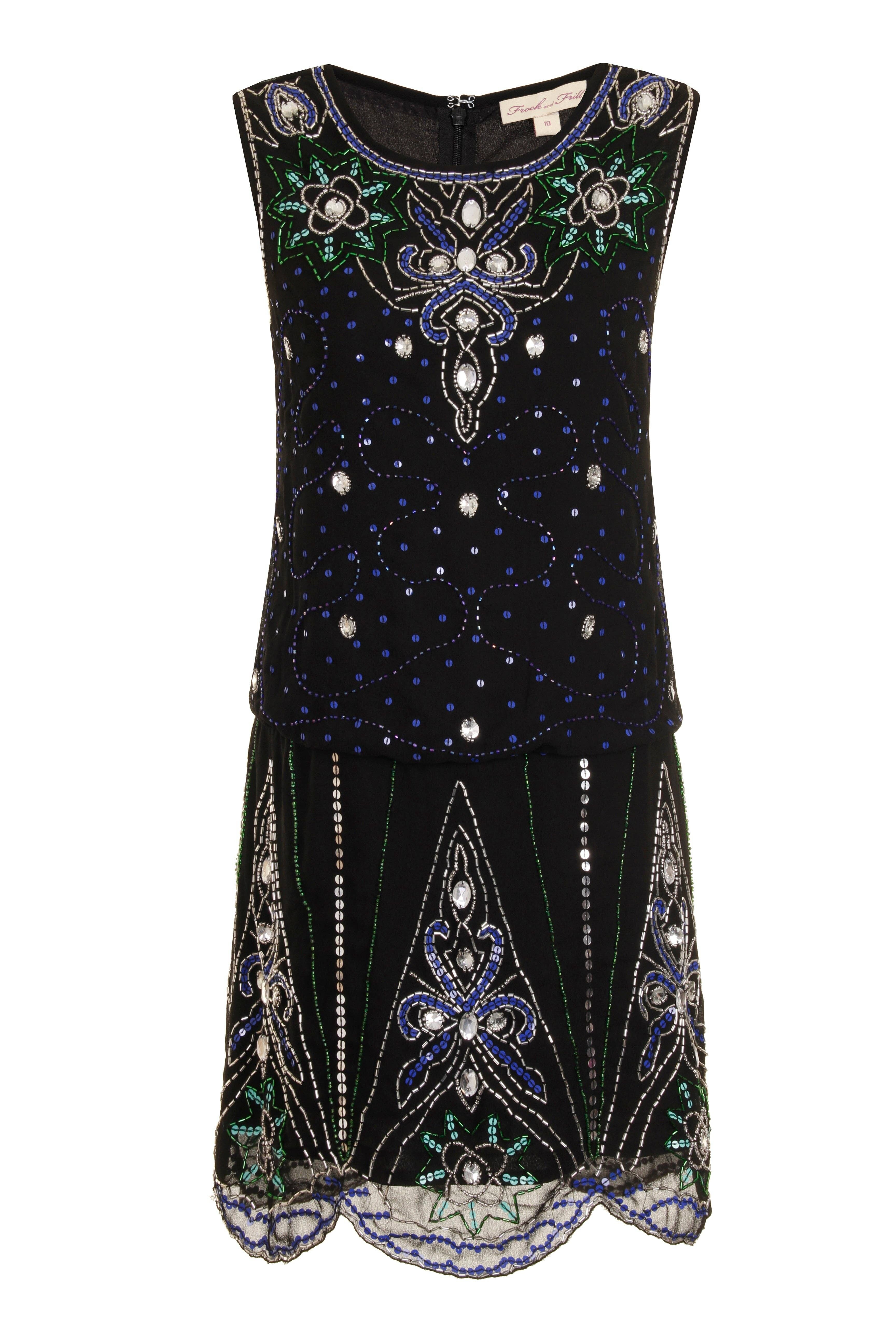 Frock & Frill black beaded Gatsby flapper dress – The Frockery