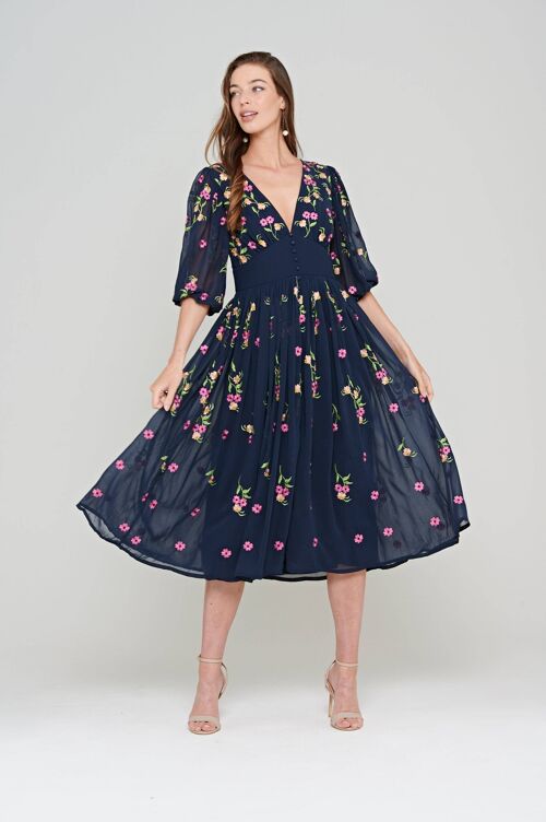 Veronne Floral Embroidered Dress
