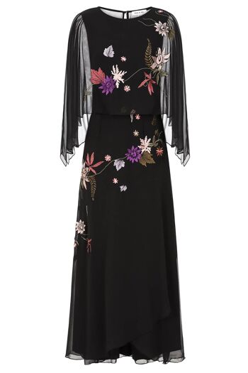 Robe Maxi Cape Viola avec Détail Brodé 4