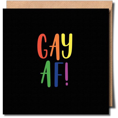 Gay AF lgbtq gay Greeting Card.