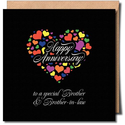 Happy Anniversary Brother & Brother-in-law Greeting Card.