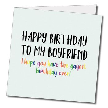 Joyeux anniversaire petit ami lgbtq + carte de vœux gay. 2