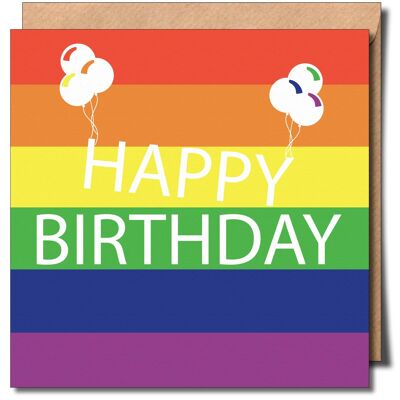Carte de voeux gay lgbtq joyeux anniversaire.