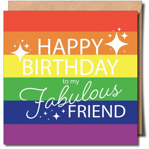 Happy Birthday to my Favourite Friend. Lgbtq Greeting card.