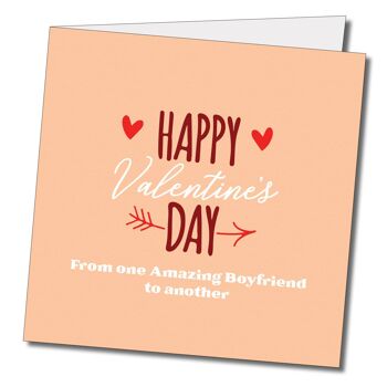 Carte de voeux gay Happy Valentine's Day Boyfriend lgbtq. 2