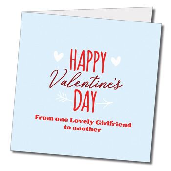 Joyeuse Saint-Valentin petite amie lgbt carte de voeux lesbienne. 2