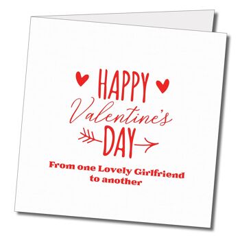 Carte de voeux lesbienne Happy Valentine's Day Girlfriend lgbtq 2