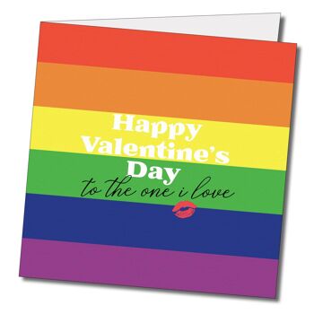 Joyeuse Saint-Valentin un j'aime la carte de voeux gay lgbtq. 2
