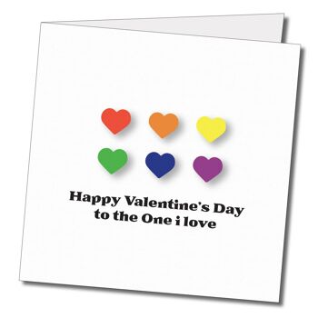 Joyeuse Saint-Valentin un j'aime les gays, les lesbiennes Carte de vœux 2