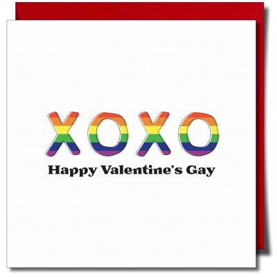 Cartolina d'auguri gay lesbica Lgbtq Gay di San Valentino felice