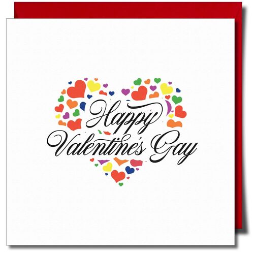 Happy Valentine's Gay lgbtq lgbt Greeting Card.