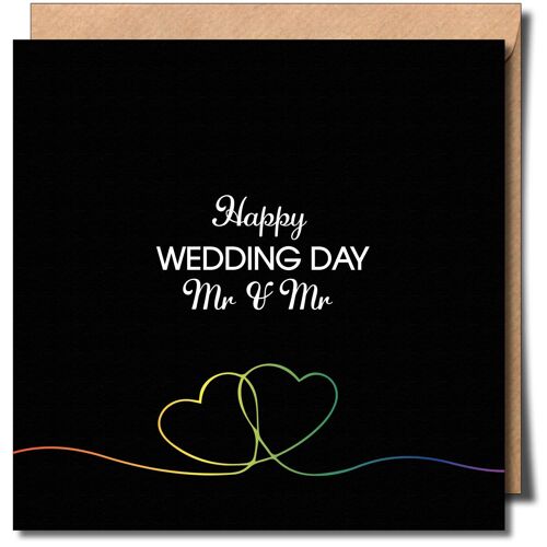 Mr & Mr Wedding Day Card Gay Wedding Day Card lgbtq Wedding
