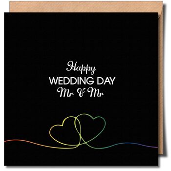 Carte de jour de mariage Mr & Mr Carte de jour de mariage gay Mariage lgbtq 1