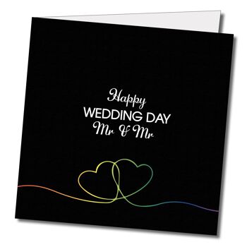 Carte de jour de mariage Mr & Mr Carte de jour de mariage gay Mariage lgbtq 2