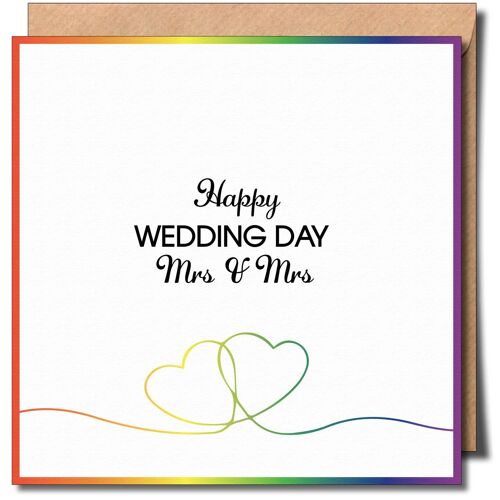 Mrs & Mrs Wedding Day Greeting Card lgbtq Wedding Card