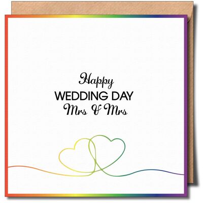 Mrs & Mrs Wedding Day Greeting Card lgbtq Wedding Card