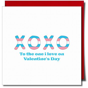 One i Love on Valentine's Day Transgender Carte de voeux 1