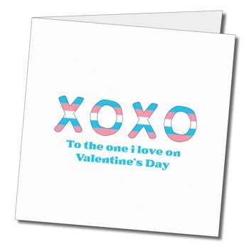 One i Love on Valentine's Day Transgender Carte de voeux 2