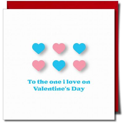 One i Love Valentine's Day Transgender Carte de voeux