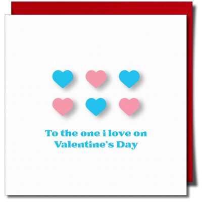 One i Love Valentine's Day Transgender Greeting card