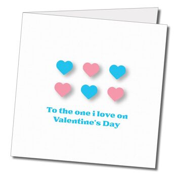 One i Love Valentine's Day Transgender Carte de voeux 2