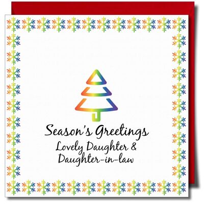 Season's Greetings Lovely Daughter and Daughter in Law card