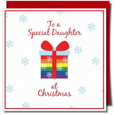 A una hija especial en la tarjeta de felicitación de Navidad