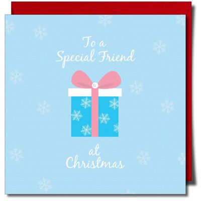 To a special Friend at Christmas. Transgender Greeting card