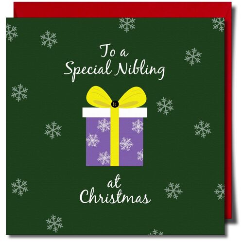 To a Special Nibling at Christmas Non Binary Greeting card