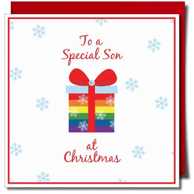 A un hijo especial en la tarjeta de felicitación de Navidad