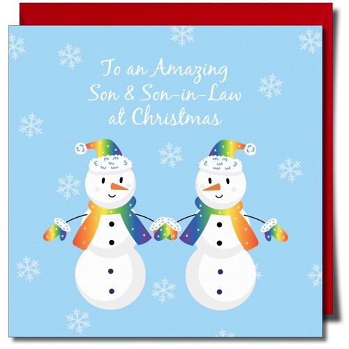 To an Amazing Son and Son in law at Christmas. Lgbtq Card