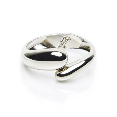Silver cuff bracelet with drop design - EVA