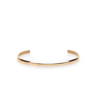 Golden cuff bracelet with polished finish - PRIAMO GOLD