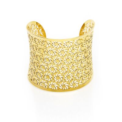 Looped Cuff gold plates bracelet - BRISEIDE