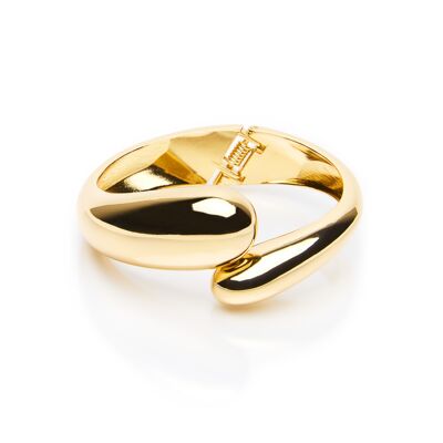 Golden cuff bracelet with drop design - EVA GOLD