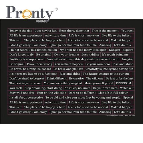 Pronty Crafts Set Stickers Under construction text  A5