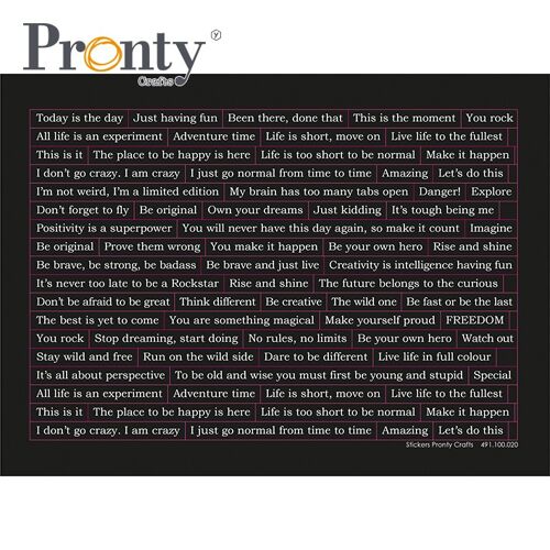 Pronty Crafts Set Stickers Under construction text  A5