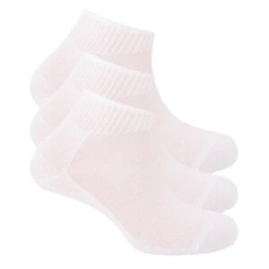 Lot de 3 chaussettes unies en coton avec revers américain