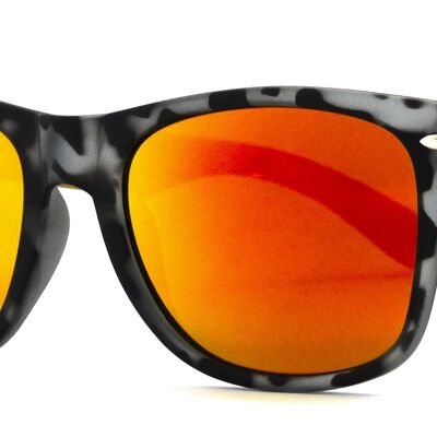 Sunglasses 128 way - tortoise grey - red
