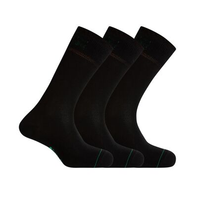 Lot de 3 chaussettes unies en bambou - Déodorant