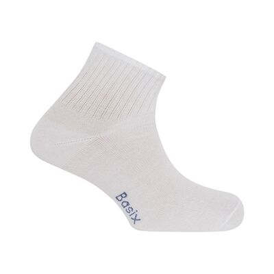 Pack of 3 cotton socks with brass cuffs - Basix (Ankle and plain)