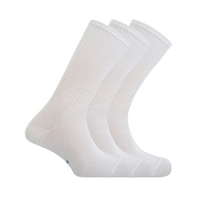 Pack de 3 calcetines de algodón con puño americano - Basix (Cortos y lisos)